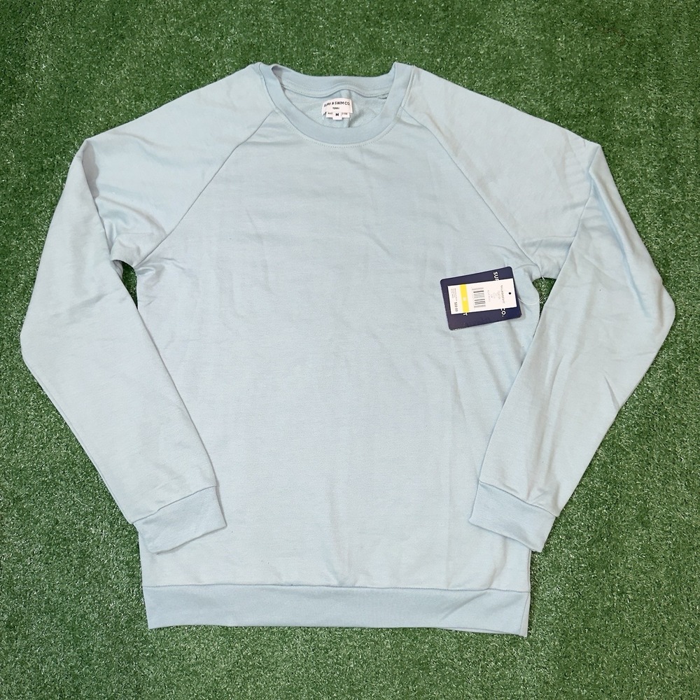 Surf &‎ Swim Co Terry Crewneck Sweatshirt Blue Moss Men's M NWT Pullover